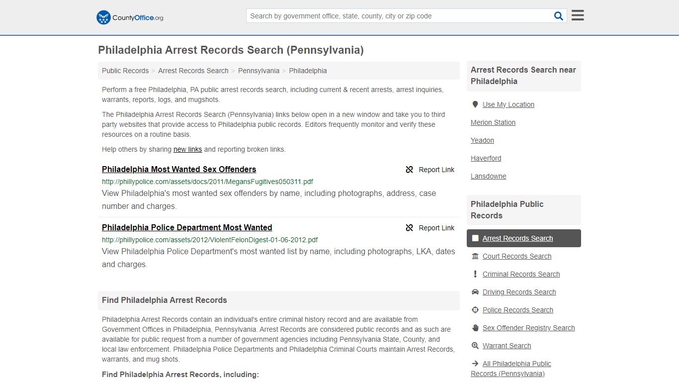 Arrest Records Search - Philadelphia, PA (Arrests & Mugshots)